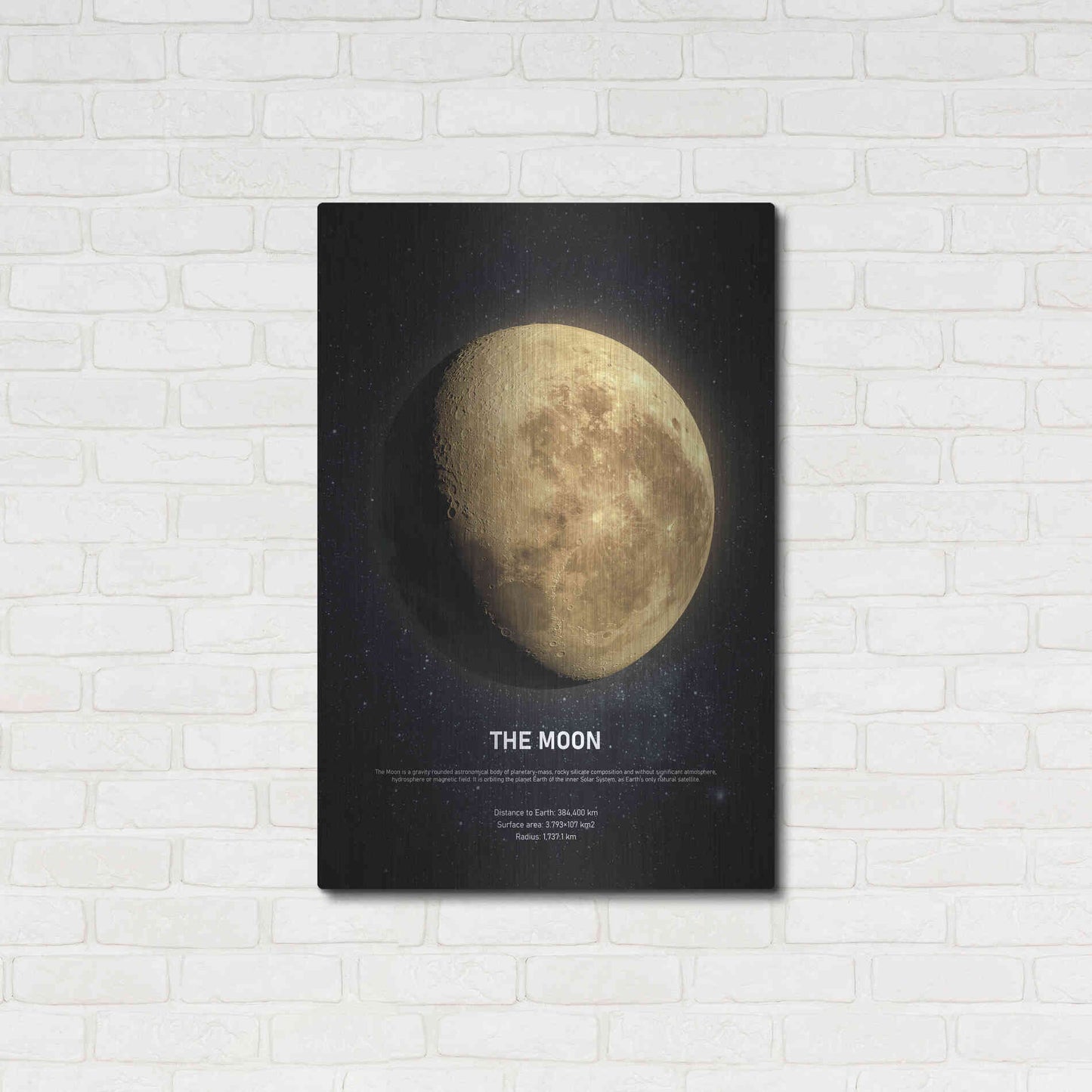 Luxe Metal Art 'The Moon 2' by Design Fabrikken, Metal Wall Art,24x36