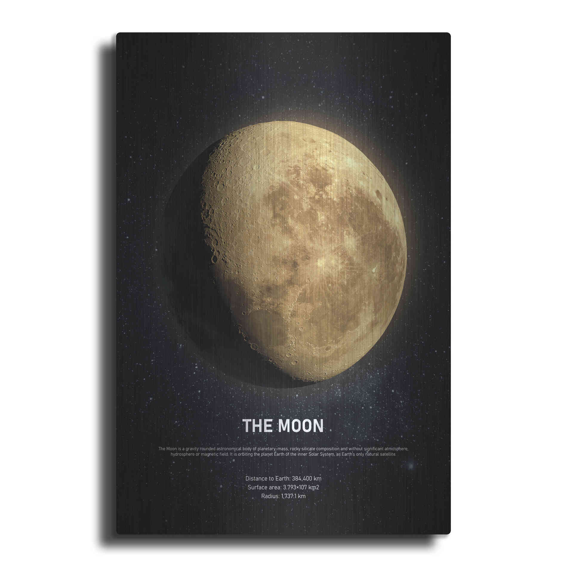 Luxe Metal Art 'The Moon 2' by Design Fabrikken, Metal Wall Art