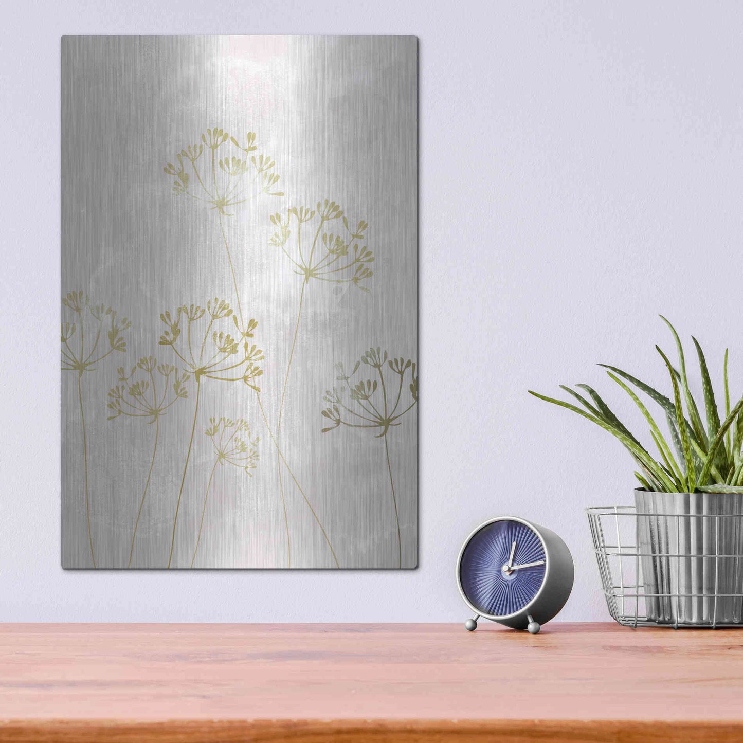 Luxe Metal Art 'The Morning After' by Design Fabrikken, Metal Wall Art,12x16
