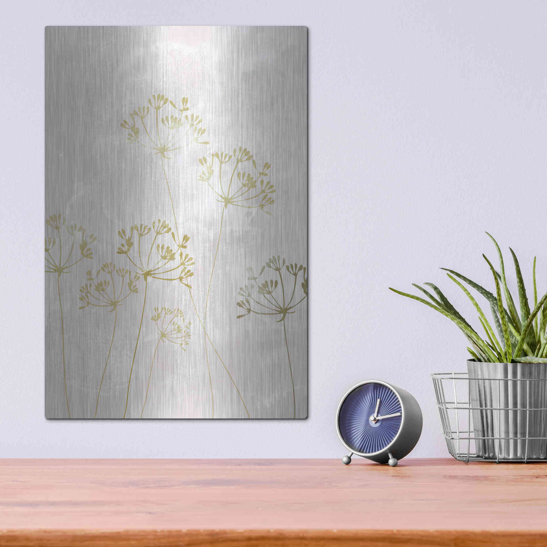 Luxe Metal Art 'The Morning After' by Design Fabrikken, Metal Wall Art,12x16