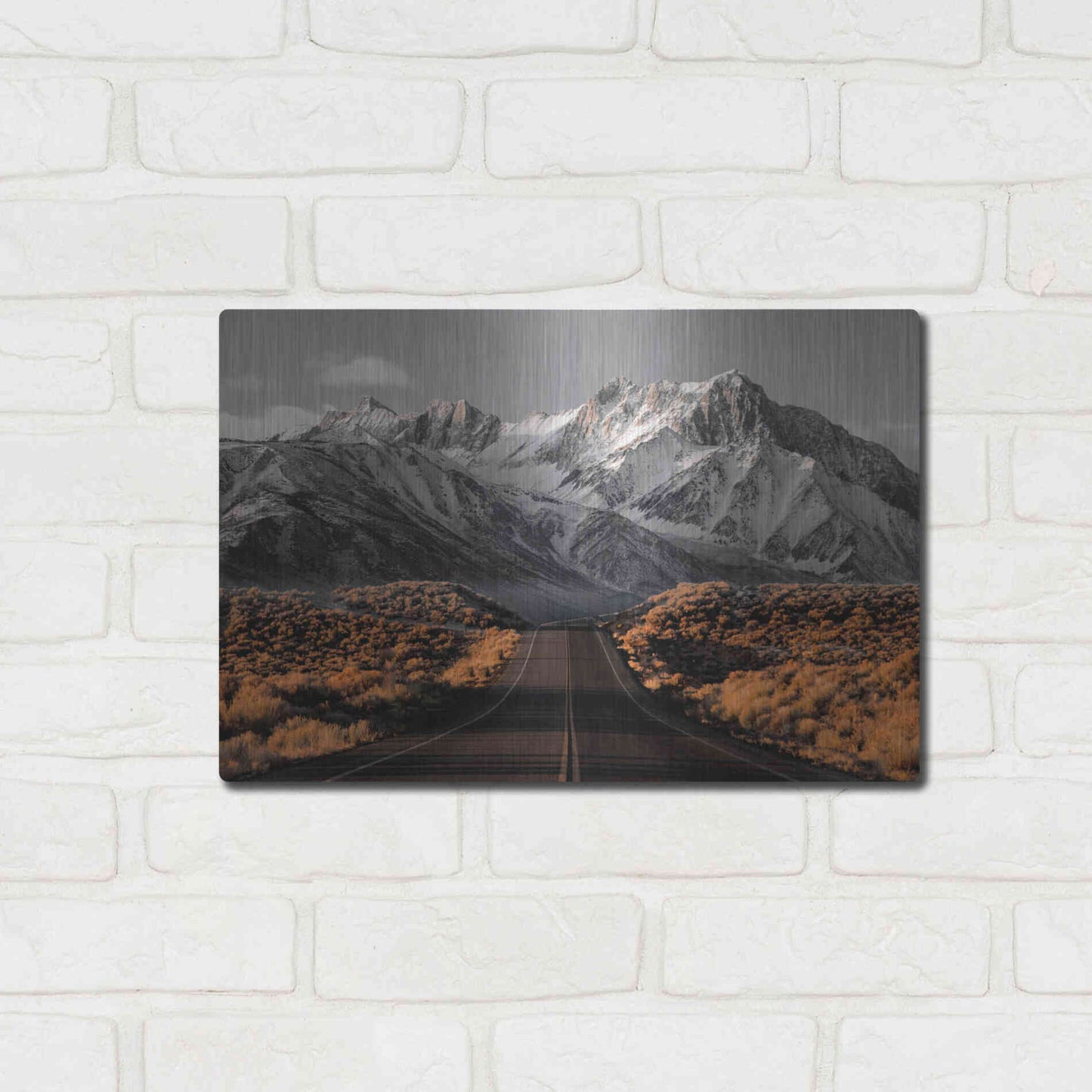 Luxe Metal Art 'The Road 1' by Design Fabrikken, Metal Wall Art,16x12