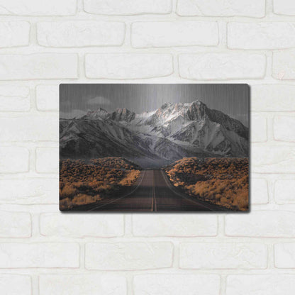 Luxe Metal Art 'The Road 1' by Design Fabrikken, Metal Wall Art,16x12