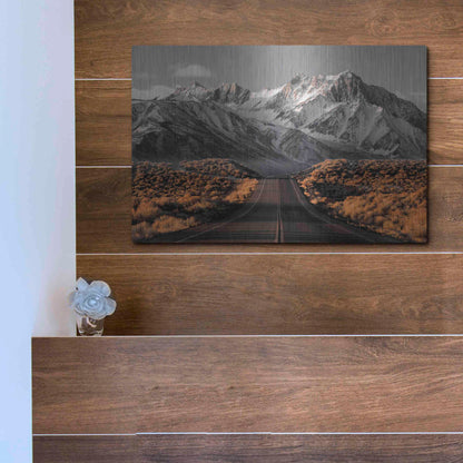 Luxe Metal Art 'The Road 1' by Design Fabrikken, Metal Wall Art,16x12