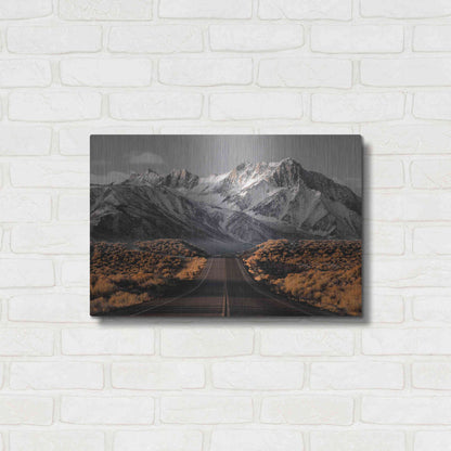 Luxe Metal Art 'The Road 1' by Design Fabrikken, Metal Wall Art,24x16