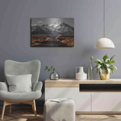 Luxe Metal Art 'The Road 1' by Design Fabrikken, Metal Wall Art,24x16