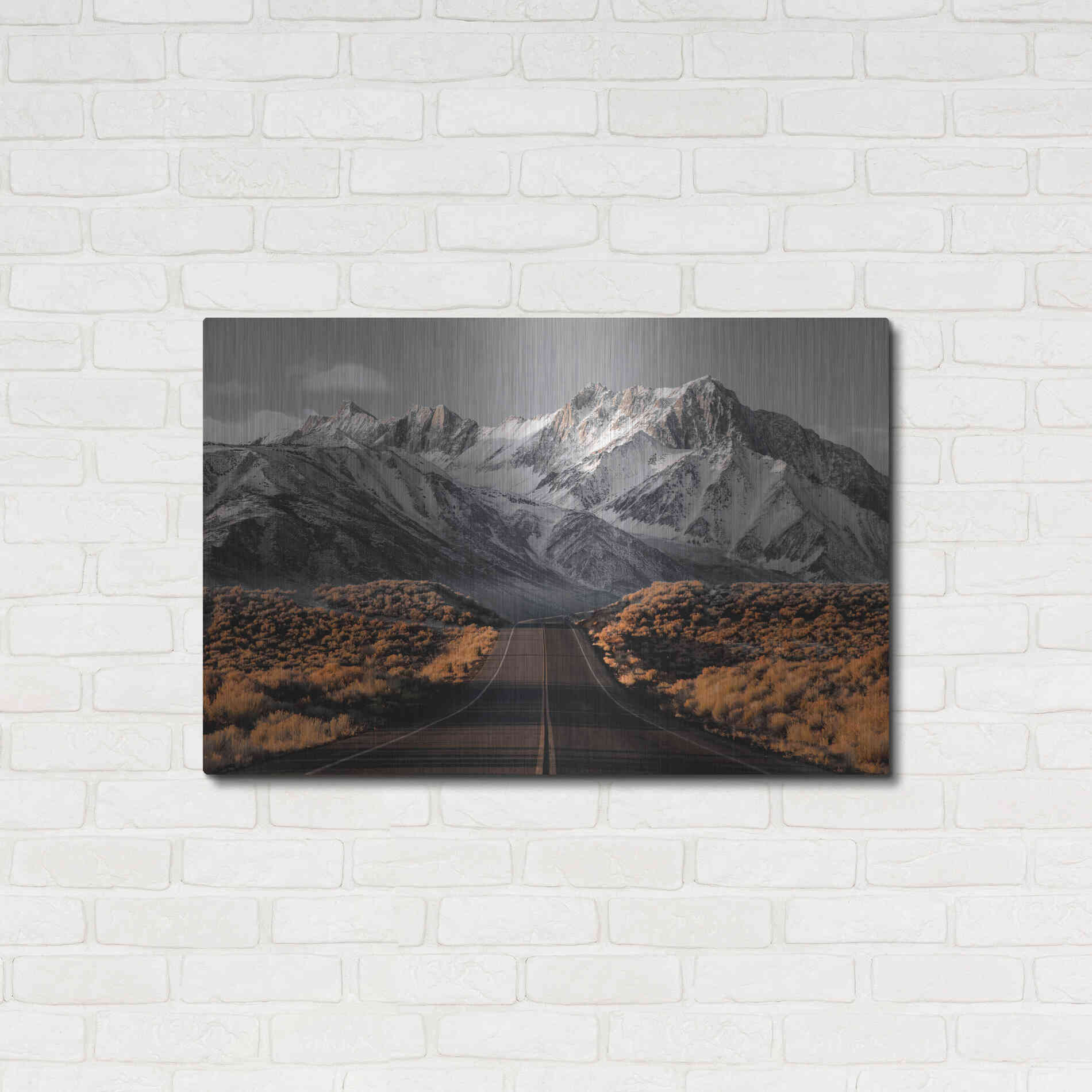 Luxe Metal Art 'The Road 1' by Design Fabrikken, Metal Wall Art,36x24