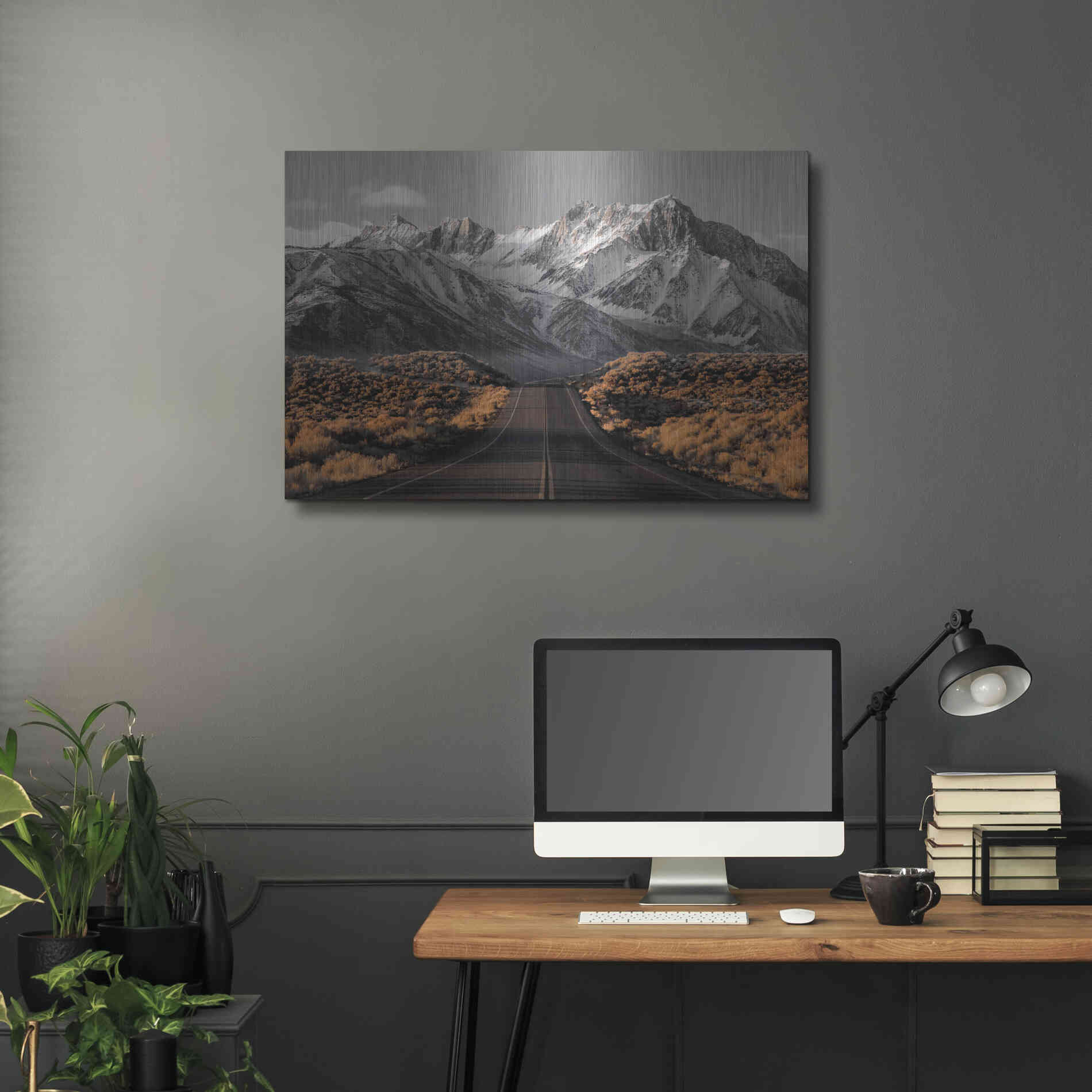 Luxe Metal Art 'The Road 1' by Design Fabrikken, Metal Wall Art,36x24