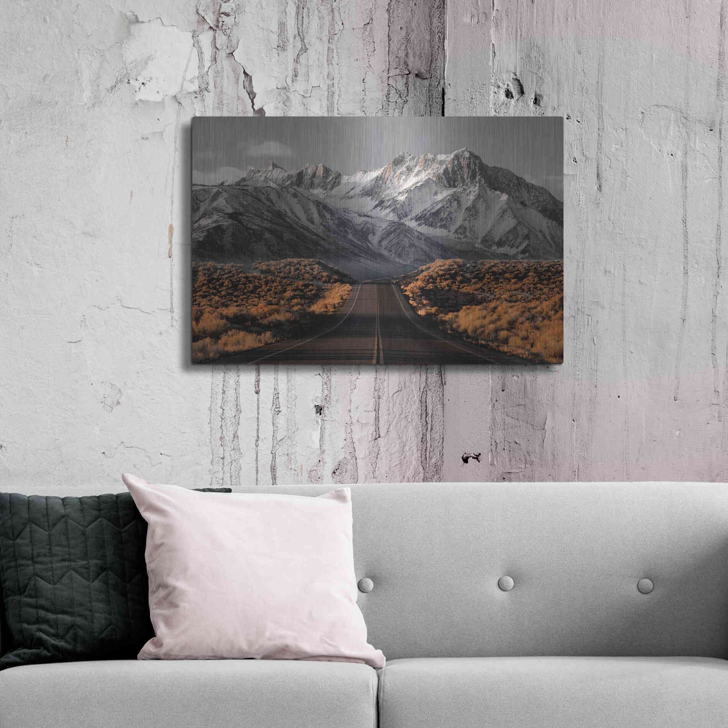 Luxe Metal Art 'The Road 1' by Design Fabrikken, Metal Wall Art,36x24