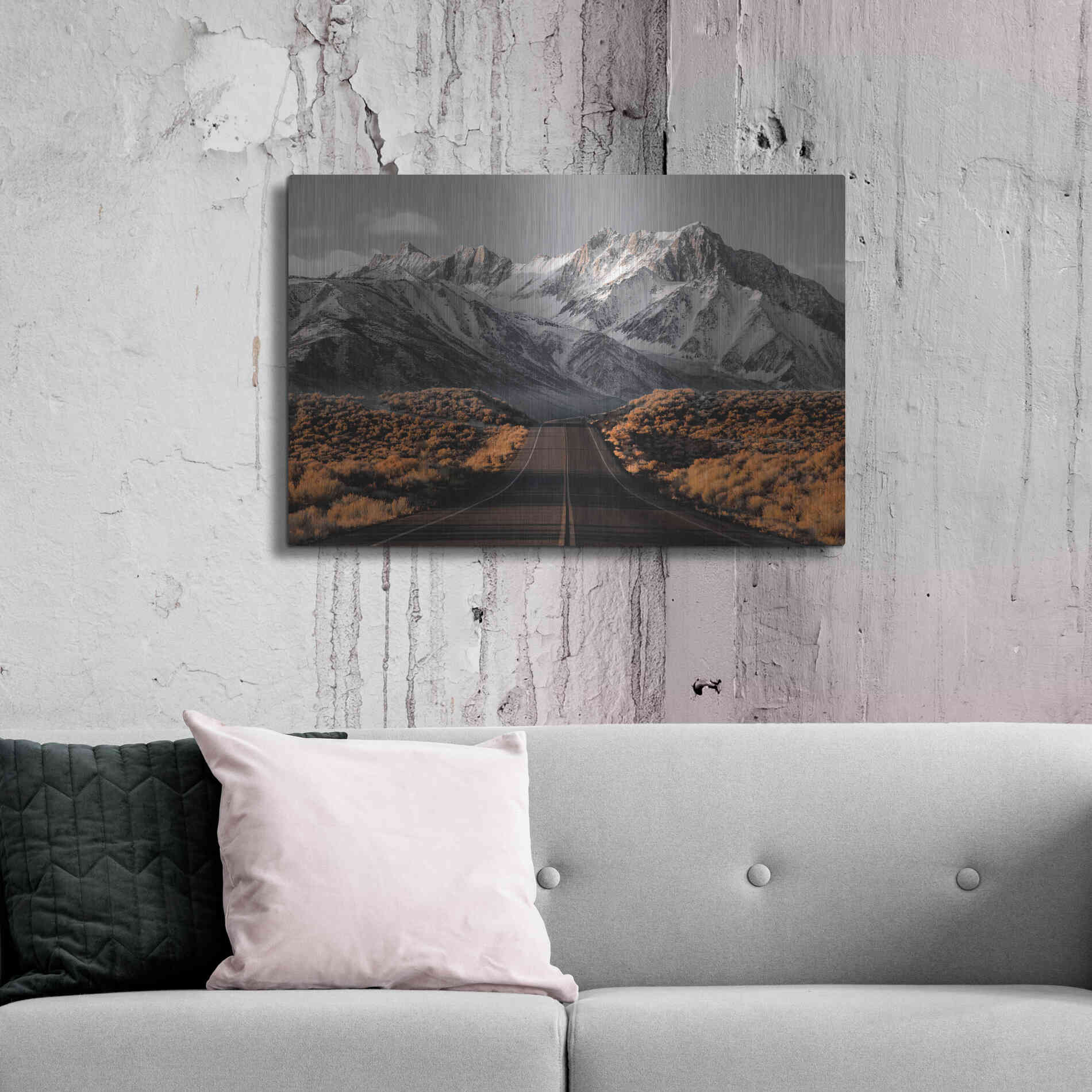 Luxe Metal Art 'The Road 1' by Design Fabrikken, Metal Wall Art,36x24