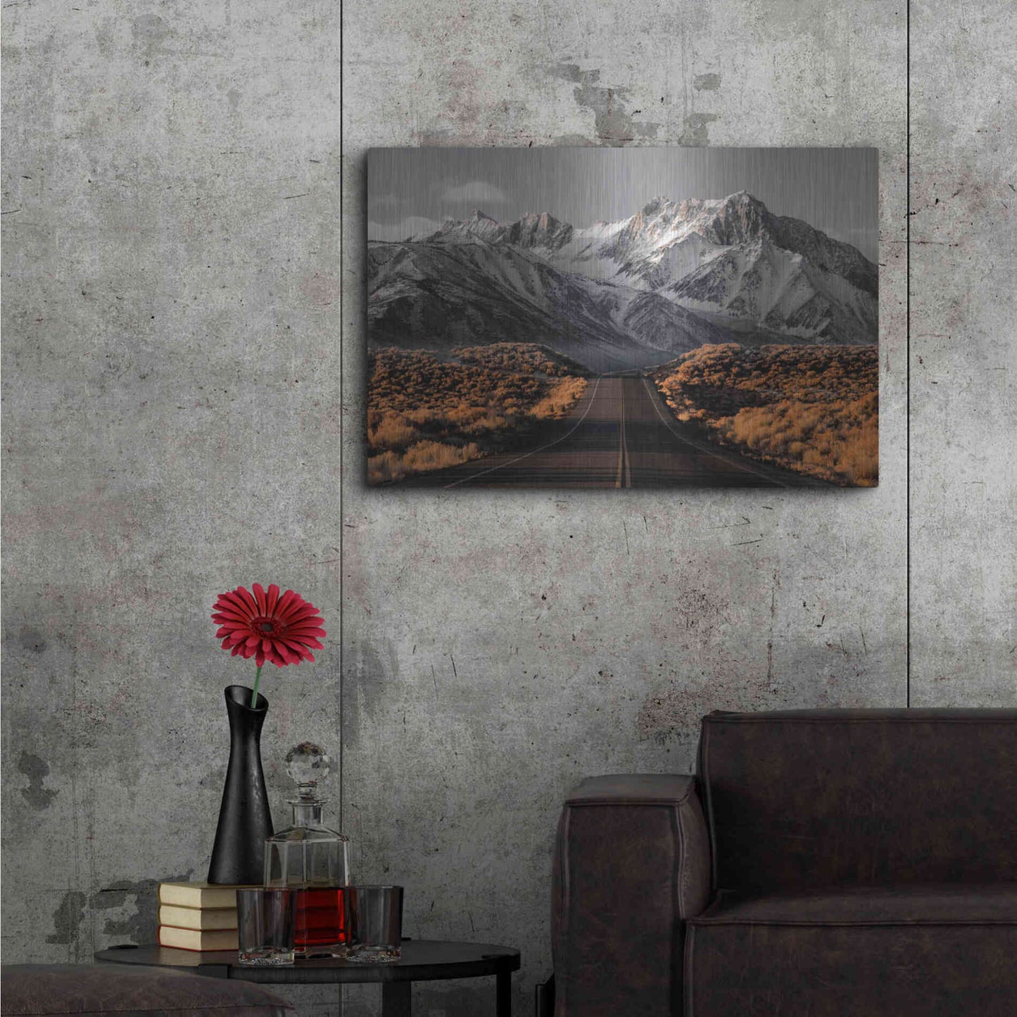 Luxe Metal Art 'The Road 1' by Design Fabrikken, Metal Wall Art,36x24