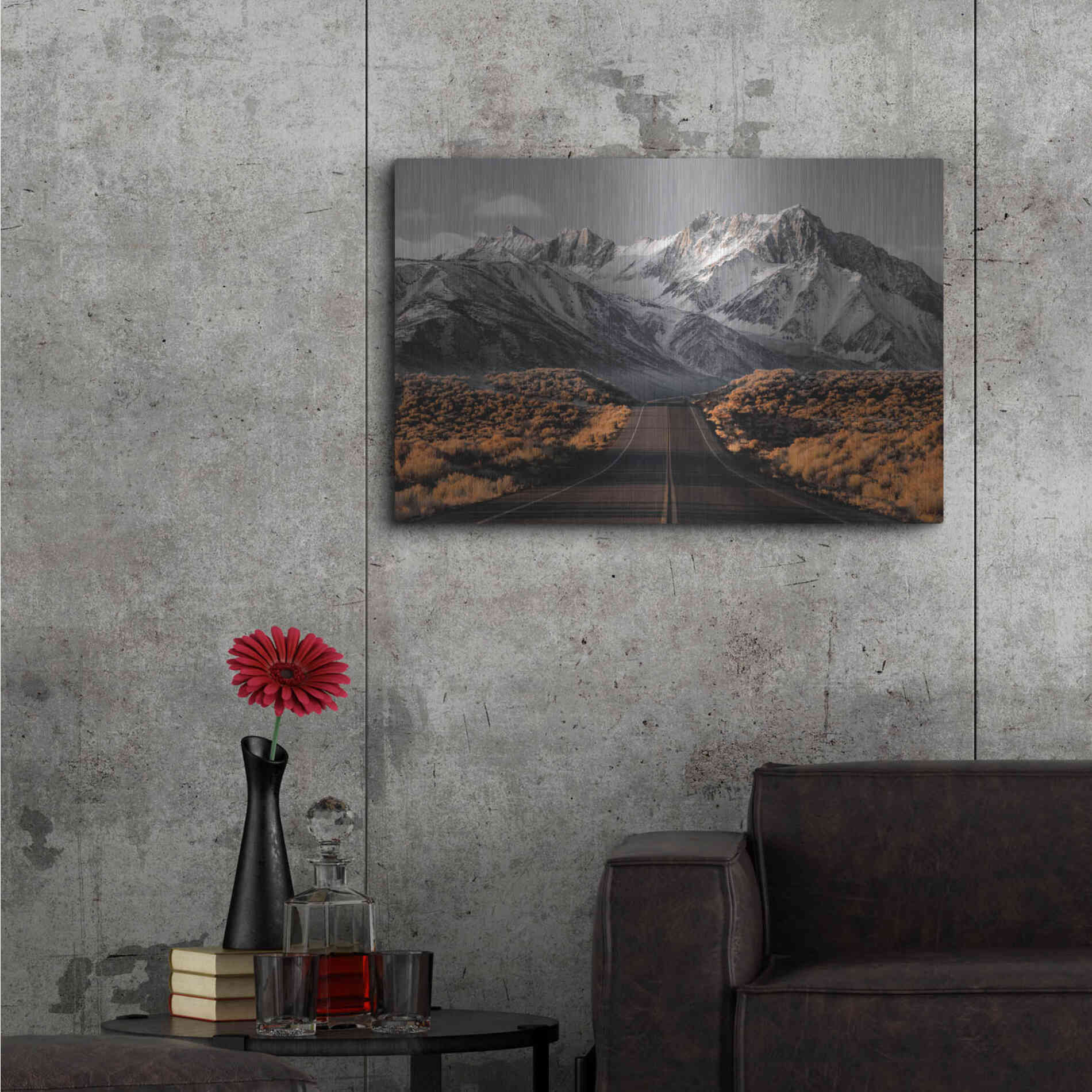 Luxe Metal Art 'The Road 1' by Design Fabrikken, Metal Wall Art,36x24