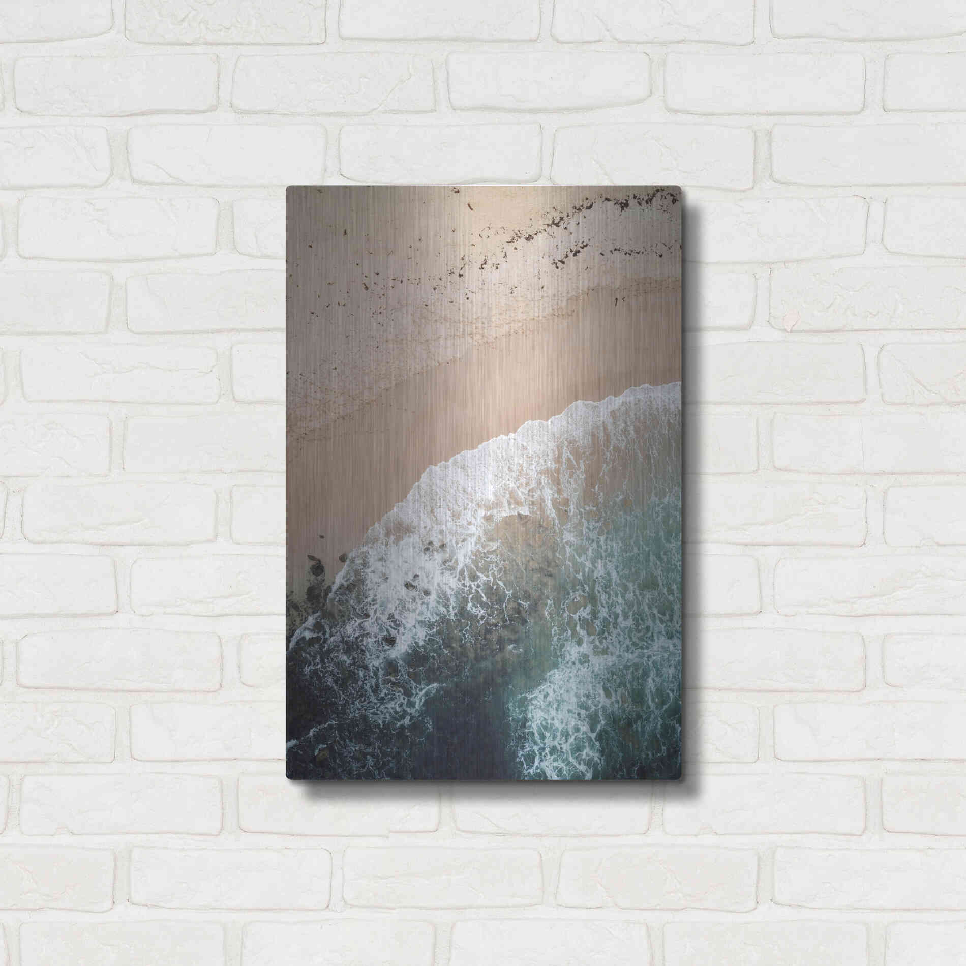 Luxe Metal Art 'The Shore' by Design Fabrikken, Metal Wall Art,16x24