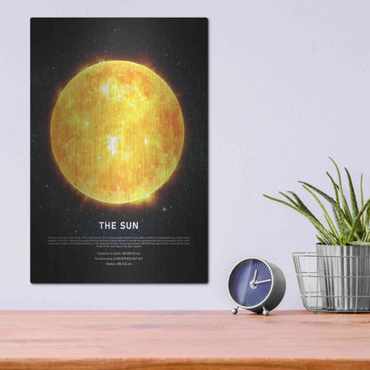 Luxe Metal Art 'The Sun' by Design Fabrikken, Metal Wall Art,12x16