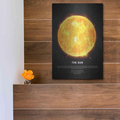 Luxe Metal Art 'The Sun' by Design Fabrikken, Metal Wall Art,12x16
