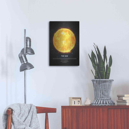 Luxe Metal Art 'The Sun' by Design Fabrikken, Metal Wall Art,16x24