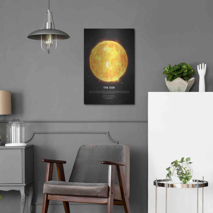 Luxe Metal Art 'The Sun' by Design Fabrikken, Metal Wall Art,16x24