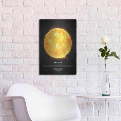 Luxe Metal Art 'The Sun' by Design Fabrikken, Metal Wall Art,16x24