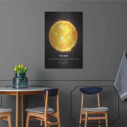 Luxe Metal Art 'The Sun' by Design Fabrikken, Metal Wall Art,24x36