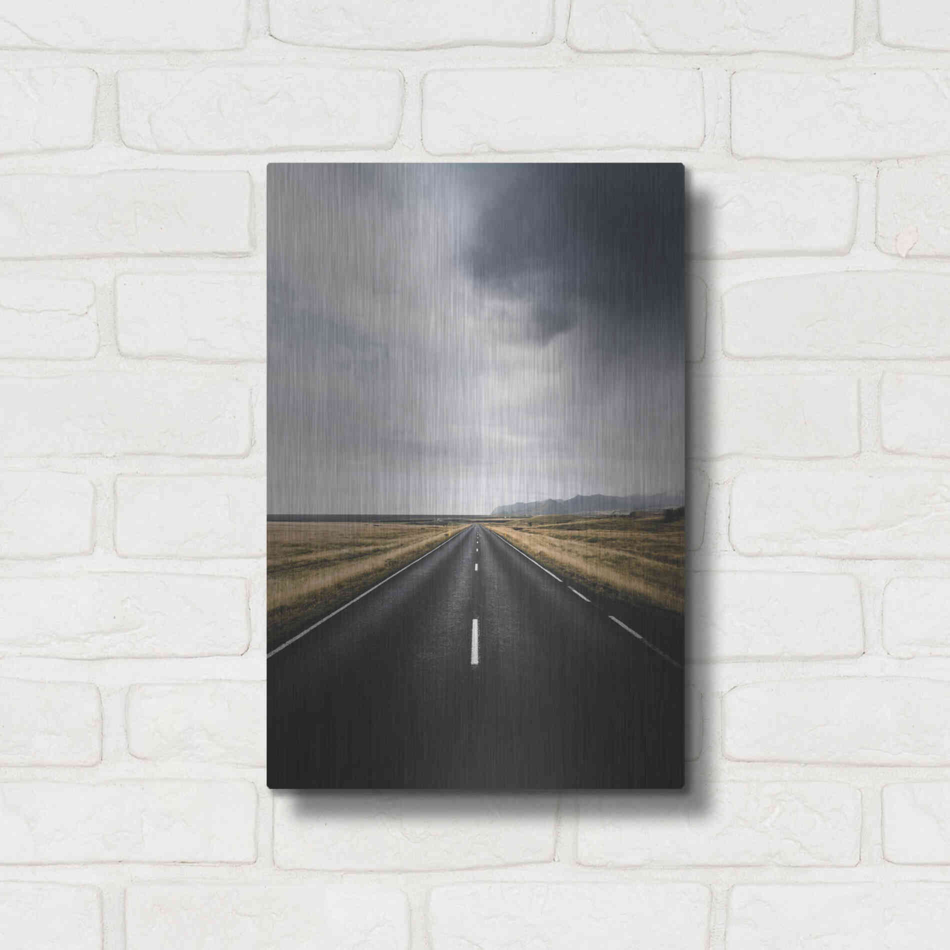 Luxe Metal Art 'The Way Out' by Design Fabrikken, Metal Wall Art,12x16