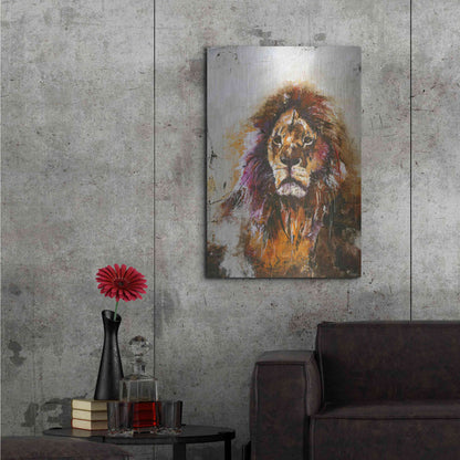 Luxe Metal Art 'Tiger Vision' by Design Fabrikken, Metal Wall Art,24x36