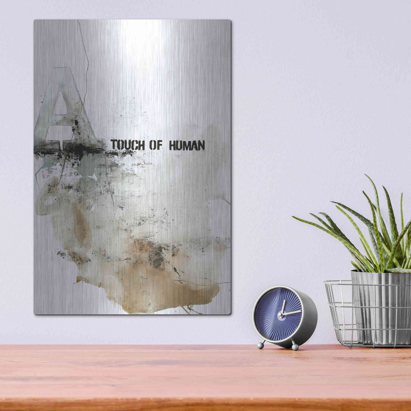 Luxe Metal Art 'Touch of Human' by Design Fabrikken, Metal Wall Art,12x16
