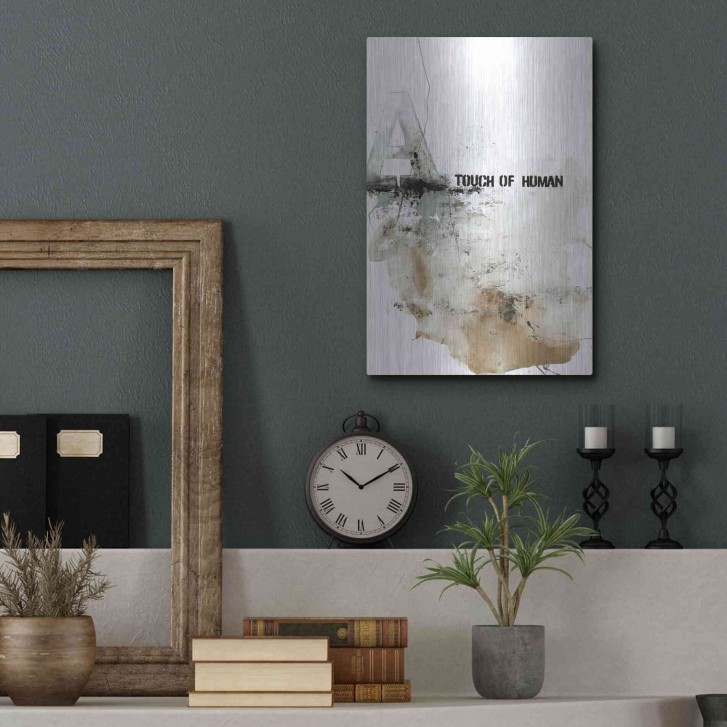 Luxe Metal Art 'Touch of Human' by Design Fabrikken, Metal Wall Art,12x16