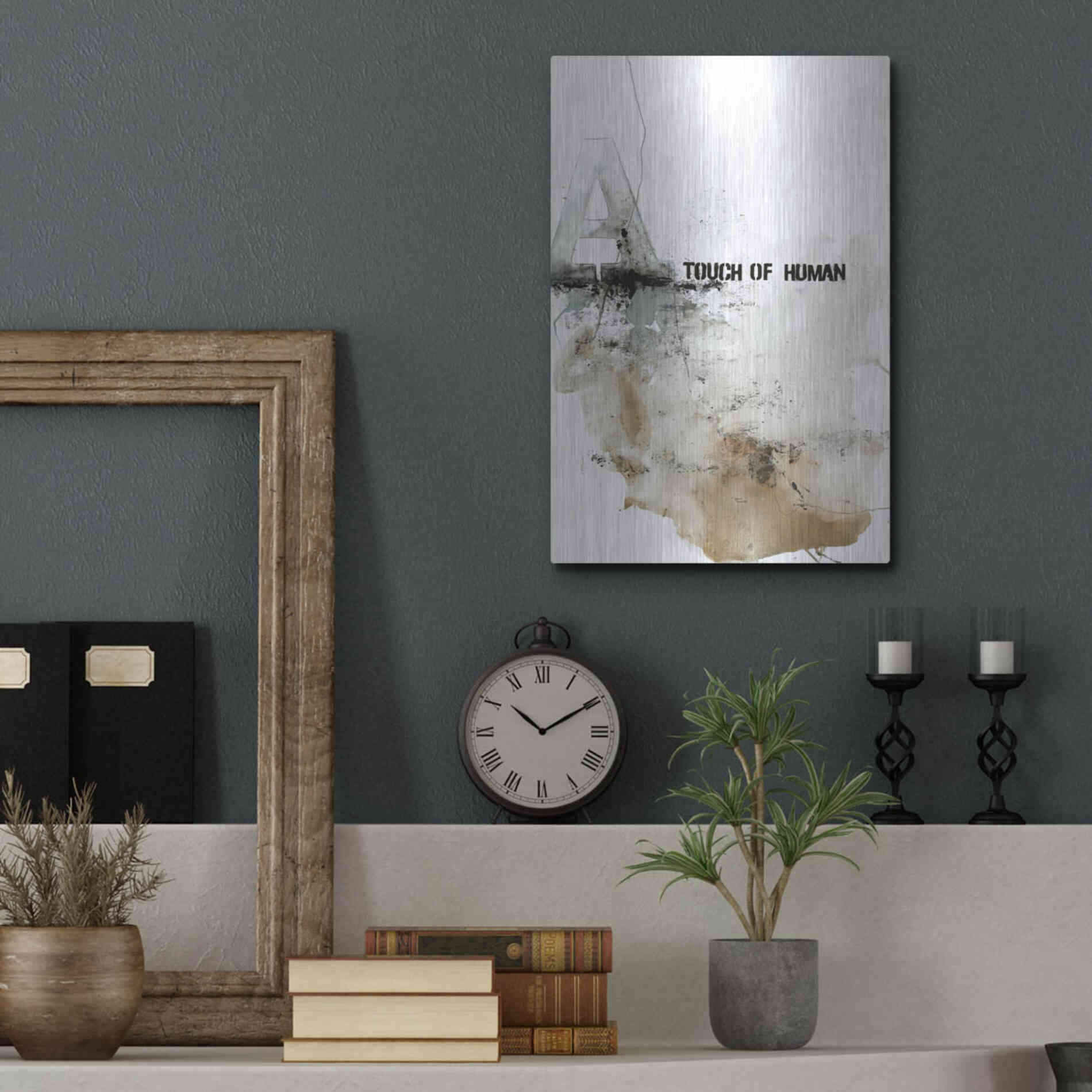 Luxe Metal Art 'Touch of Human' by Design Fabrikken, Metal Wall Art,12x16