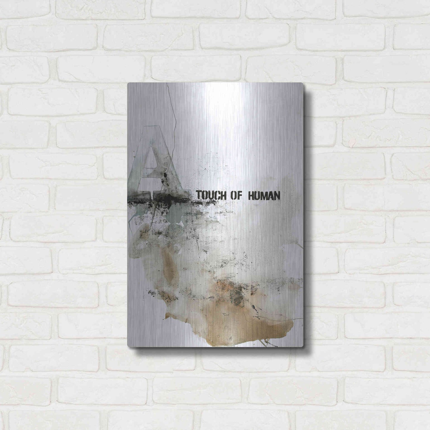 Luxe Metal Art 'Touch of Human' by Design Fabrikken, Metal Wall Art,16x24