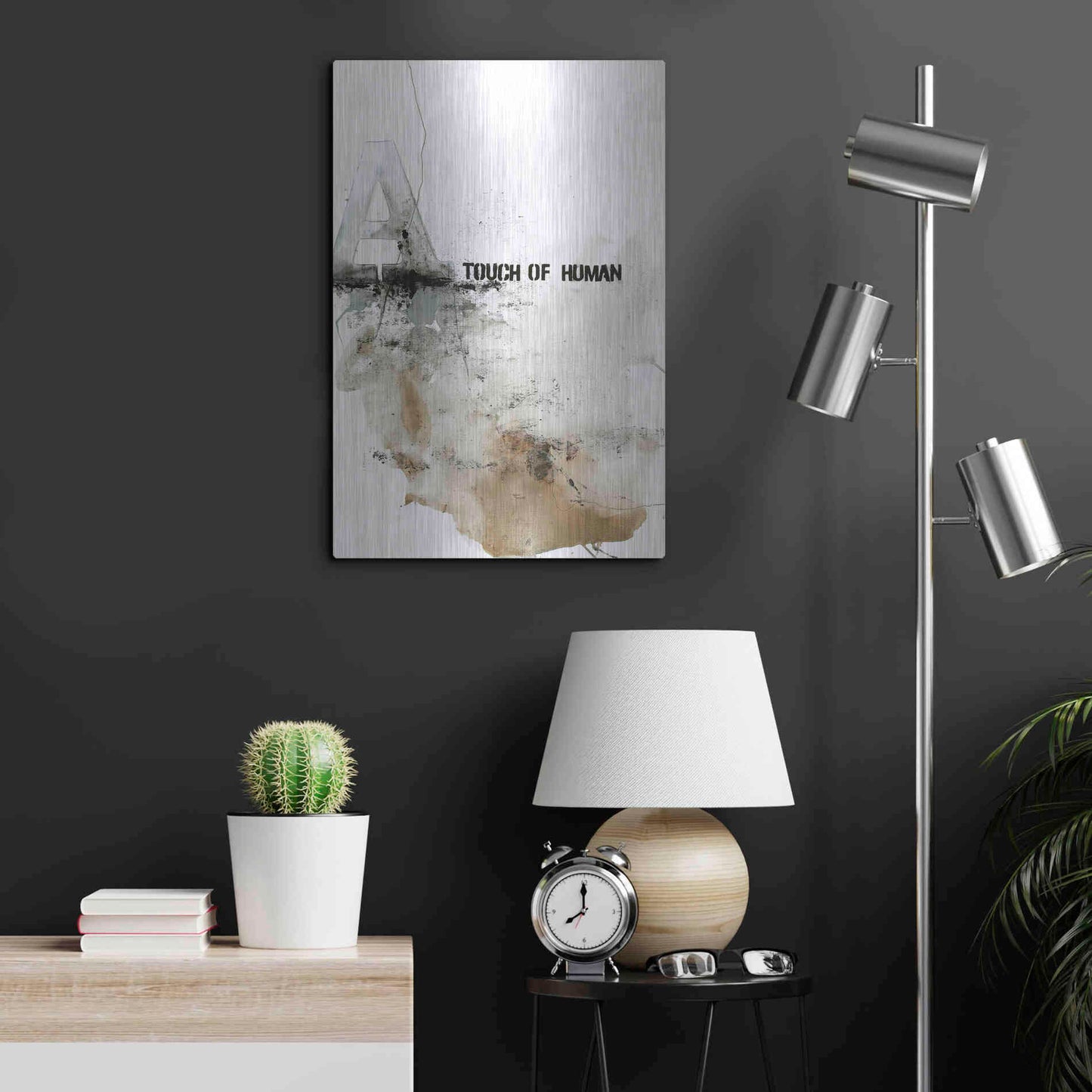 Luxe Metal Art 'Touch of Human' by Design Fabrikken, Metal Wall Art,16x24