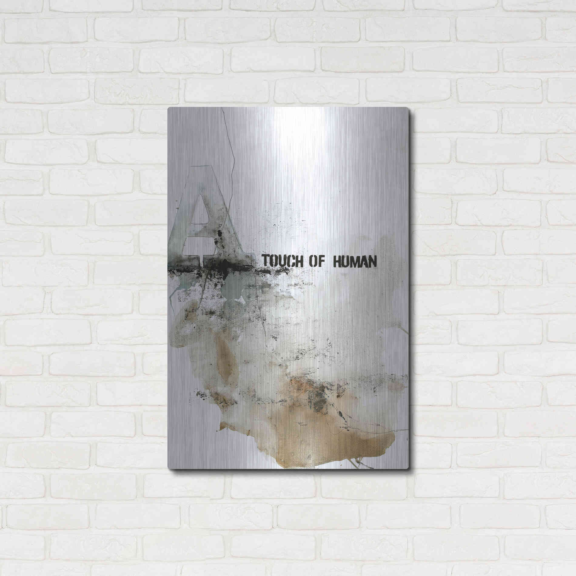 Luxe Metal Art 'Touch of Human' by Design Fabrikken, Metal Wall Art,24x36