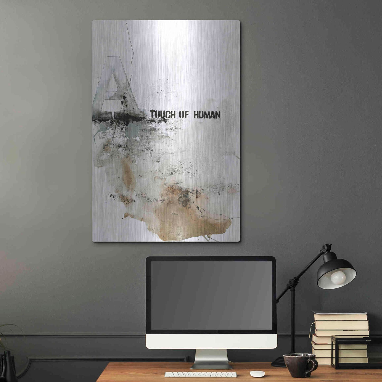 Luxe Metal Art 'Touch of Human' by Design Fabrikken, Metal Wall Art,24x36
