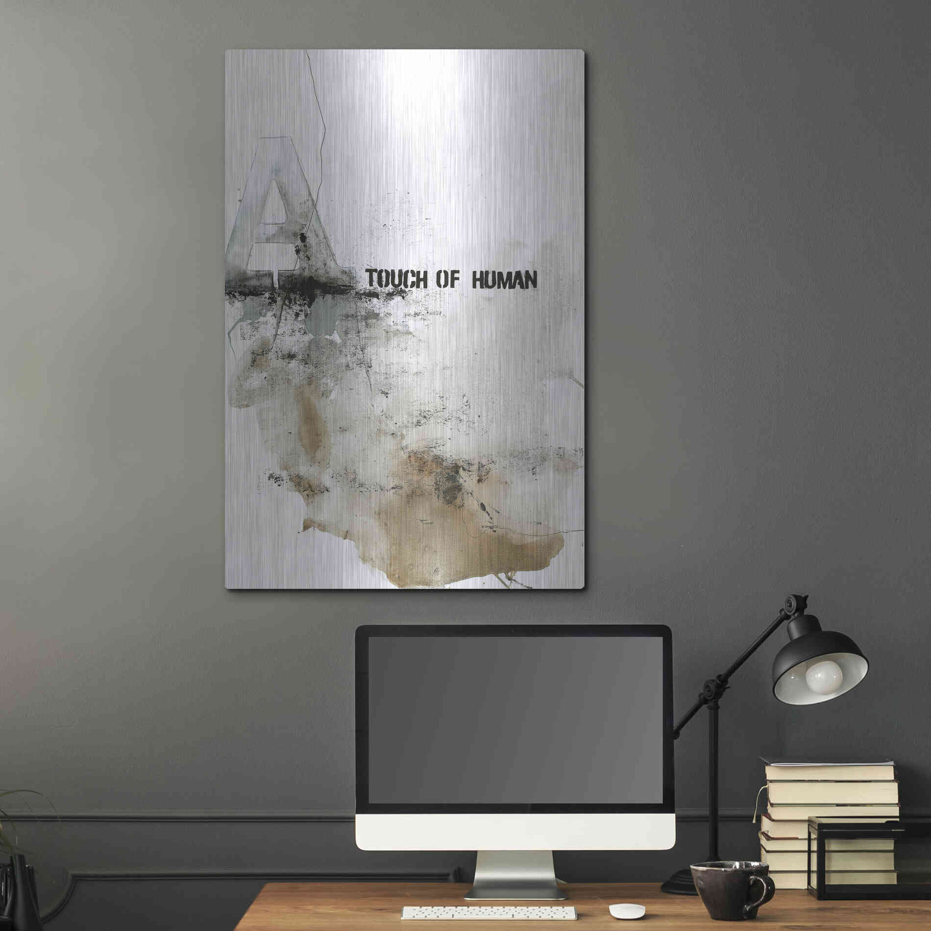 Luxe Metal Art 'Touch of Human' by Design Fabrikken, Metal Wall Art,24x36