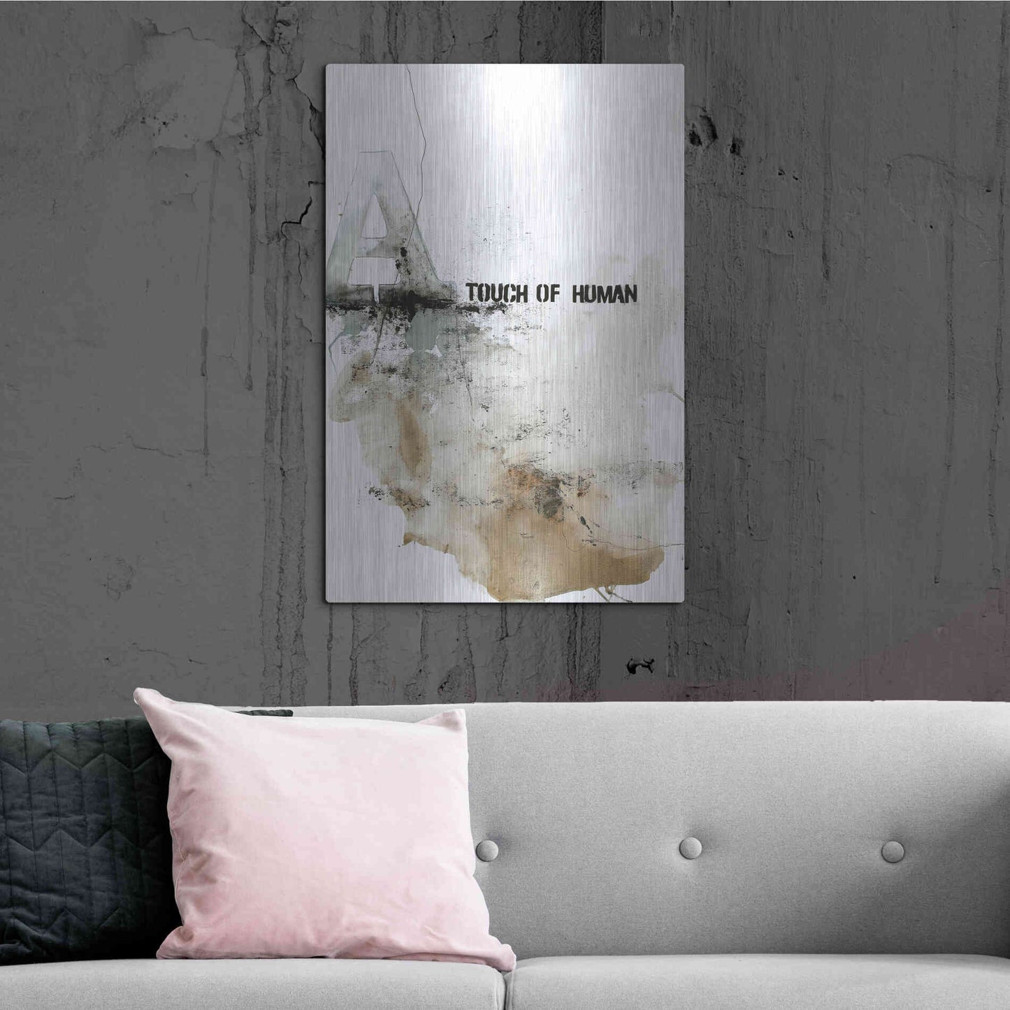 Luxe Metal Art 'Touch of Human' by Design Fabrikken, Metal Wall Art,24x36