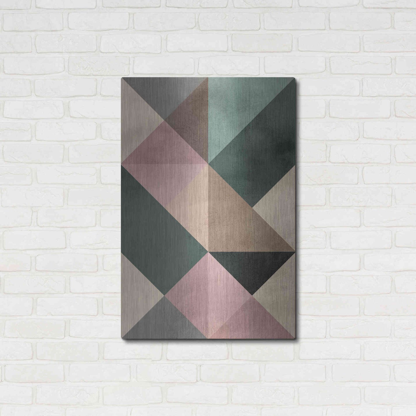 Luxe Metal Art 'Triangle-2' by Design Fabrikken, Metal Wall Art,24x36