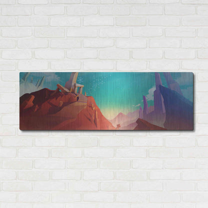 Luxe Metal Art 'Hidden Portal' by Jonathan Lam, Metal Wall Art,48x16