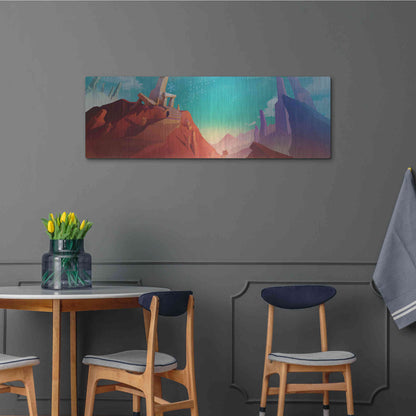 Luxe Metal Art 'Hidden Portal' by Jonathan Lam, Metal Wall Art,48x16
