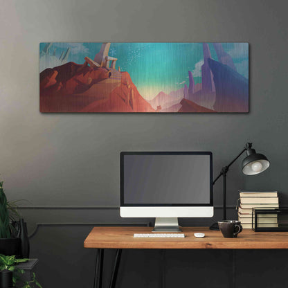 Luxe Metal Art 'Hidden Portal' by Jonathan Lam, Metal Wall Art,48x16