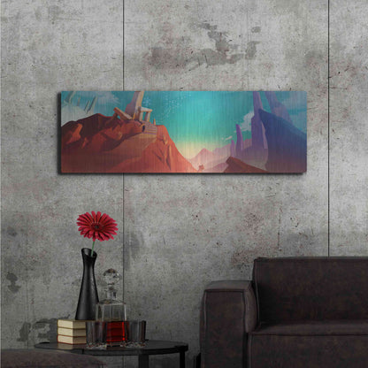 Luxe Metal Art 'Hidden Portal' by Jonathan Lam, Metal Wall Art,48x16