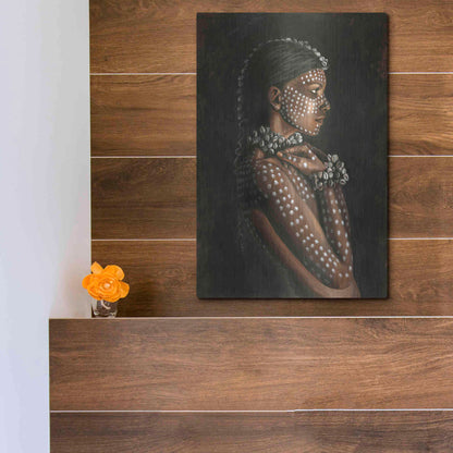 Luxe Metal Art 'Tribal Woman' by Design Fabrikken, Metal Wall Art,12x16