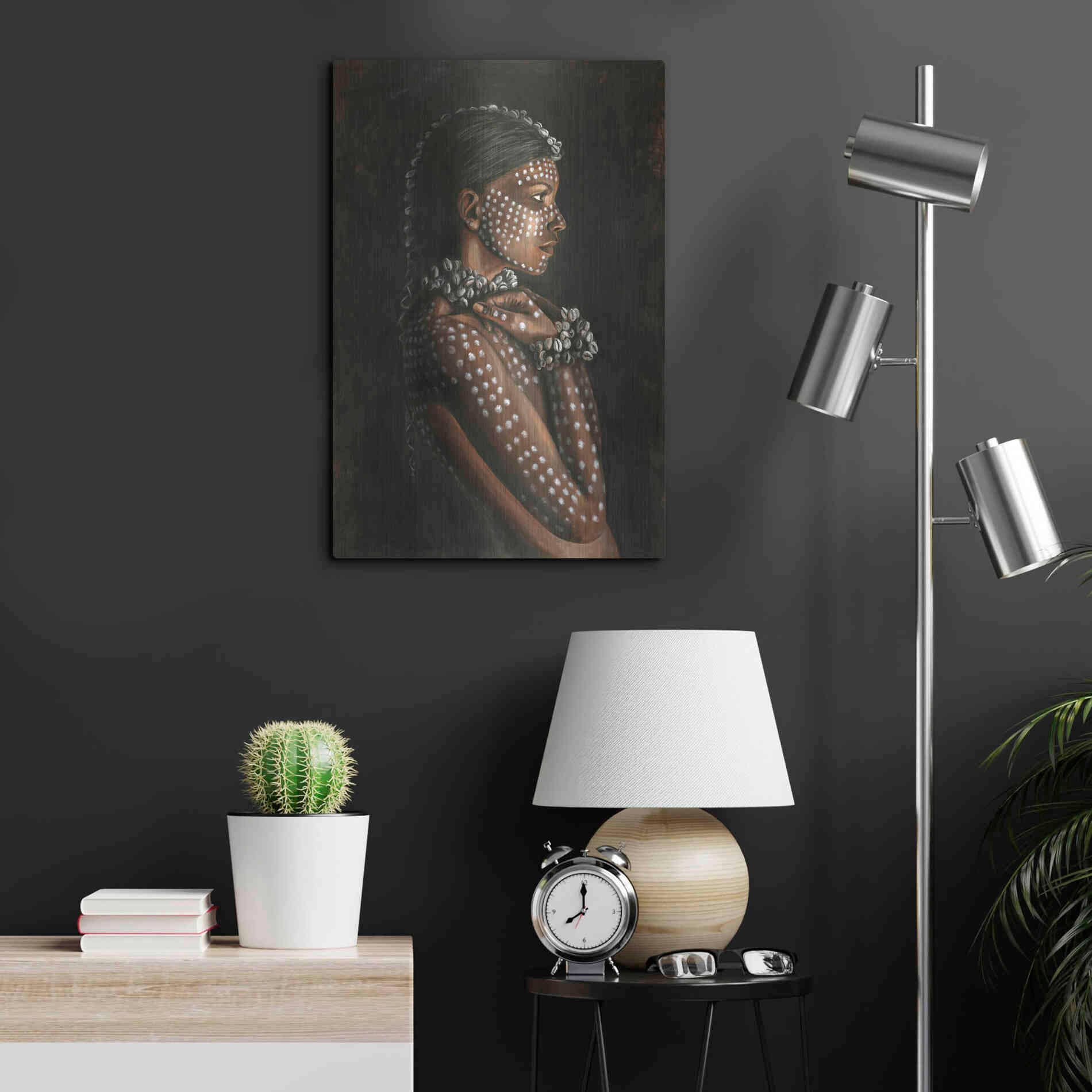 Luxe Metal Art 'Tribal Woman' by Design Fabrikken, Metal Wall Art,16x24