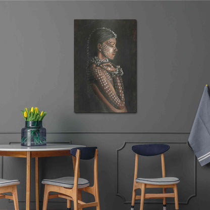 Luxe Metal Art 'Tribal Woman' by Design Fabrikken, Metal Wall Art,24x36