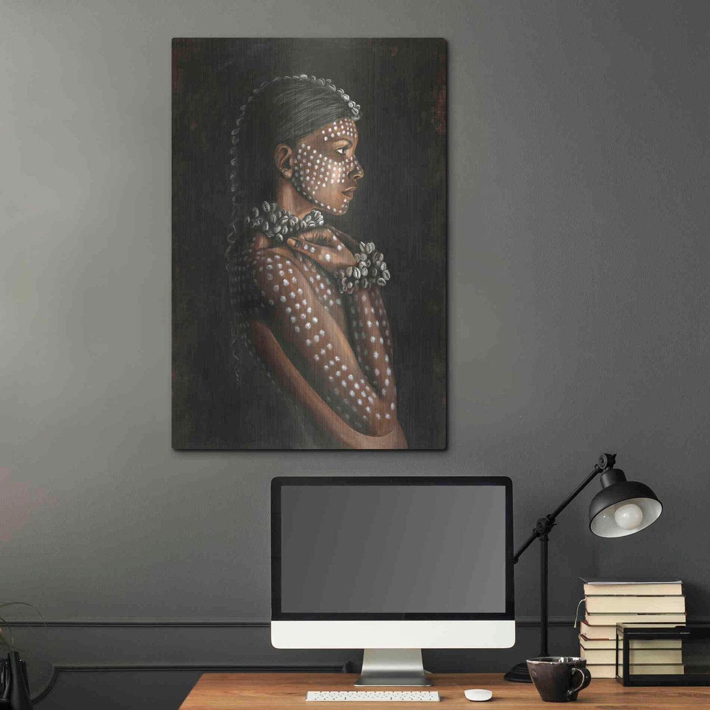 Luxe Metal Art 'Tribal Woman' by Design Fabrikken, Metal Wall Art,24x36