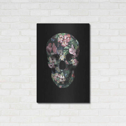 Luxe Metal Art 'Tropic Skull' by Design Fabrikken, Metal Wall Art,24x36