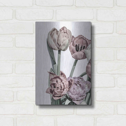 Luxe Metal Art 'Tulips Bright 2' by Design Fabrikken, Metal Wall Art,12x16