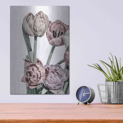 Luxe Metal Art 'Tulips Bright 2' by Design Fabrikken, Metal Wall Art,12x16