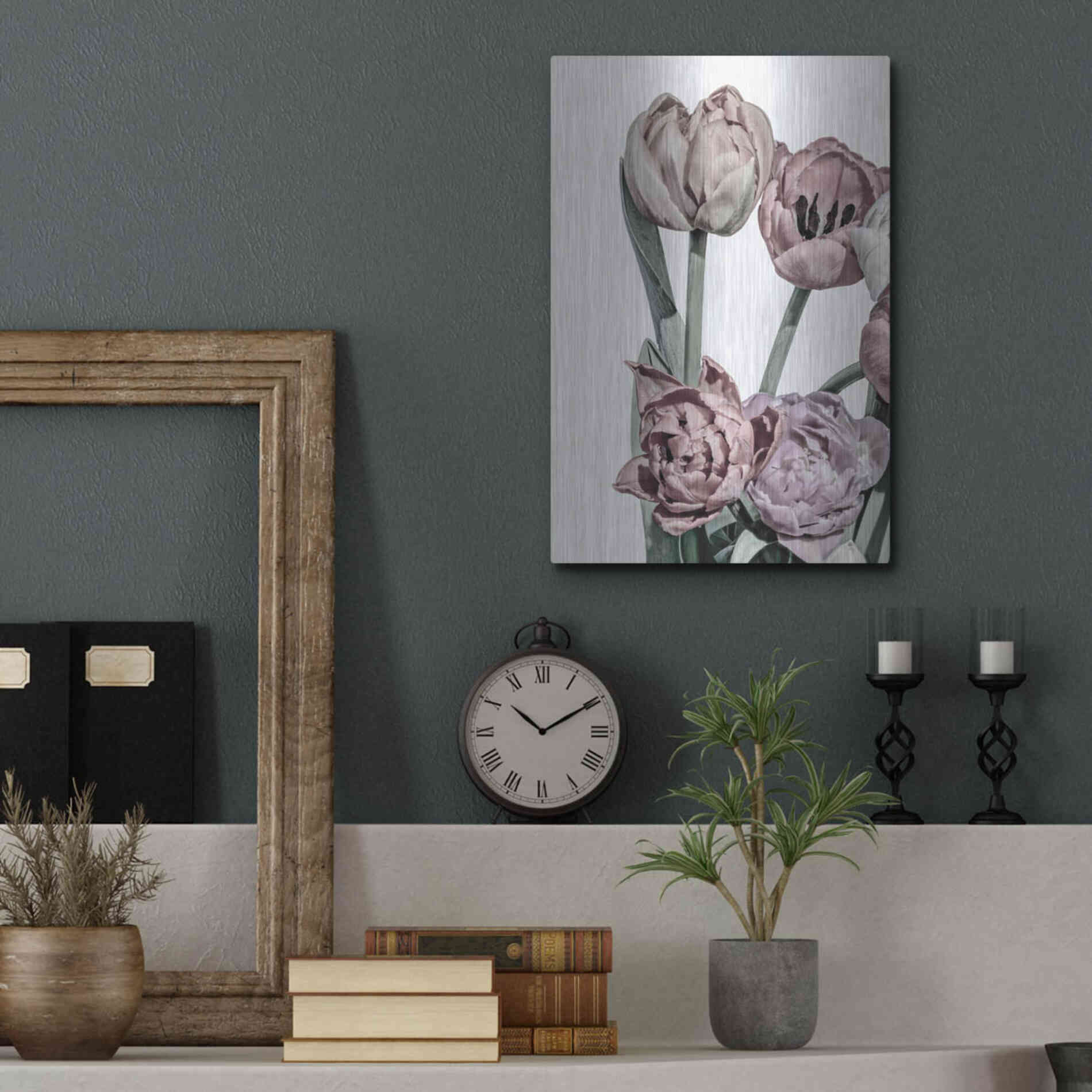 Luxe Metal Art 'Tulips Bright 2' by Design Fabrikken, Metal Wall Art,12x16