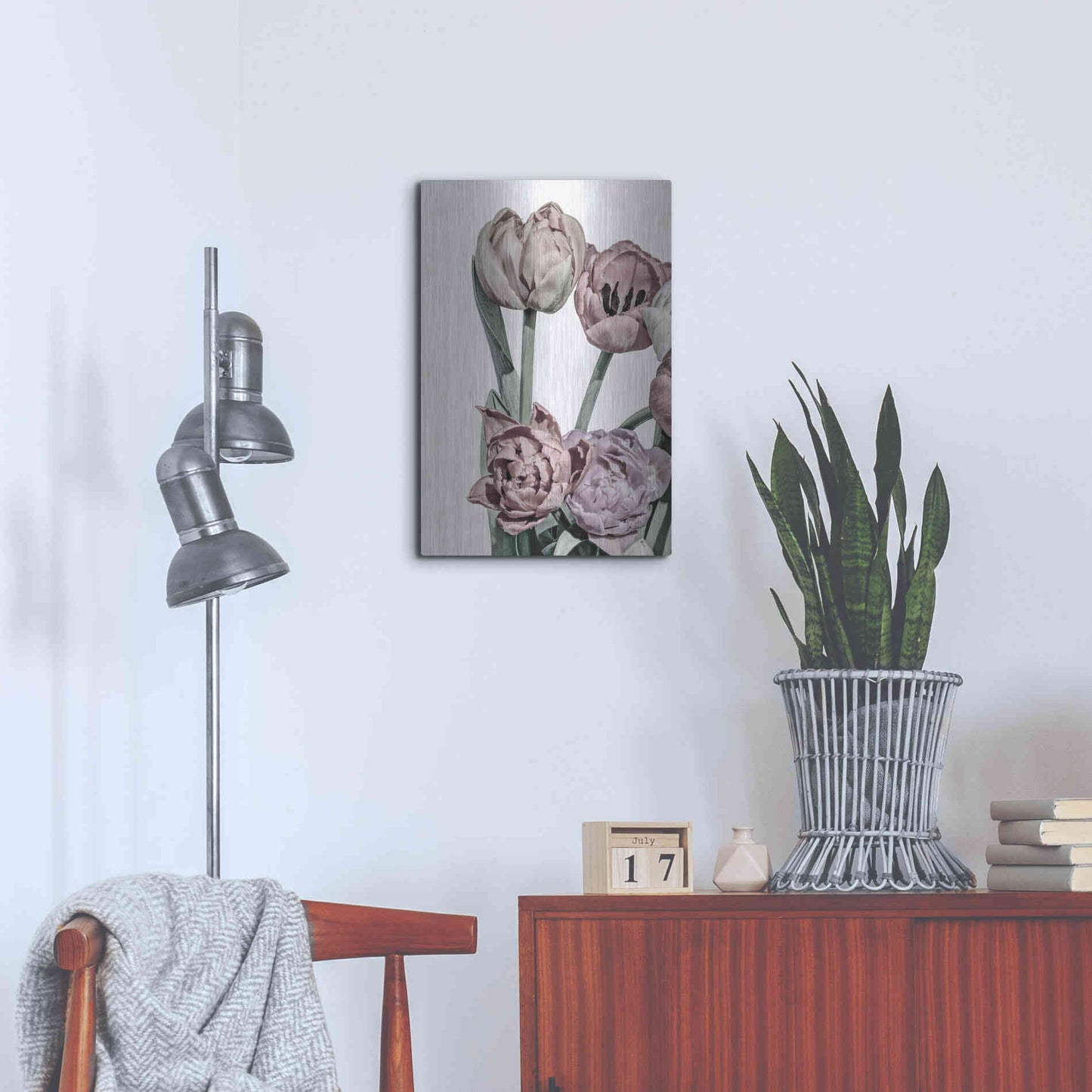 Luxe Metal Art 'Tulips Bright 2' by Design Fabrikken, Metal Wall Art,16x24