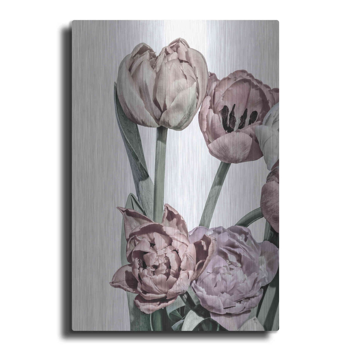 Luxe Metal Art 'Tulips Bright 2' by Design Fabrikken, Metal Wall Art