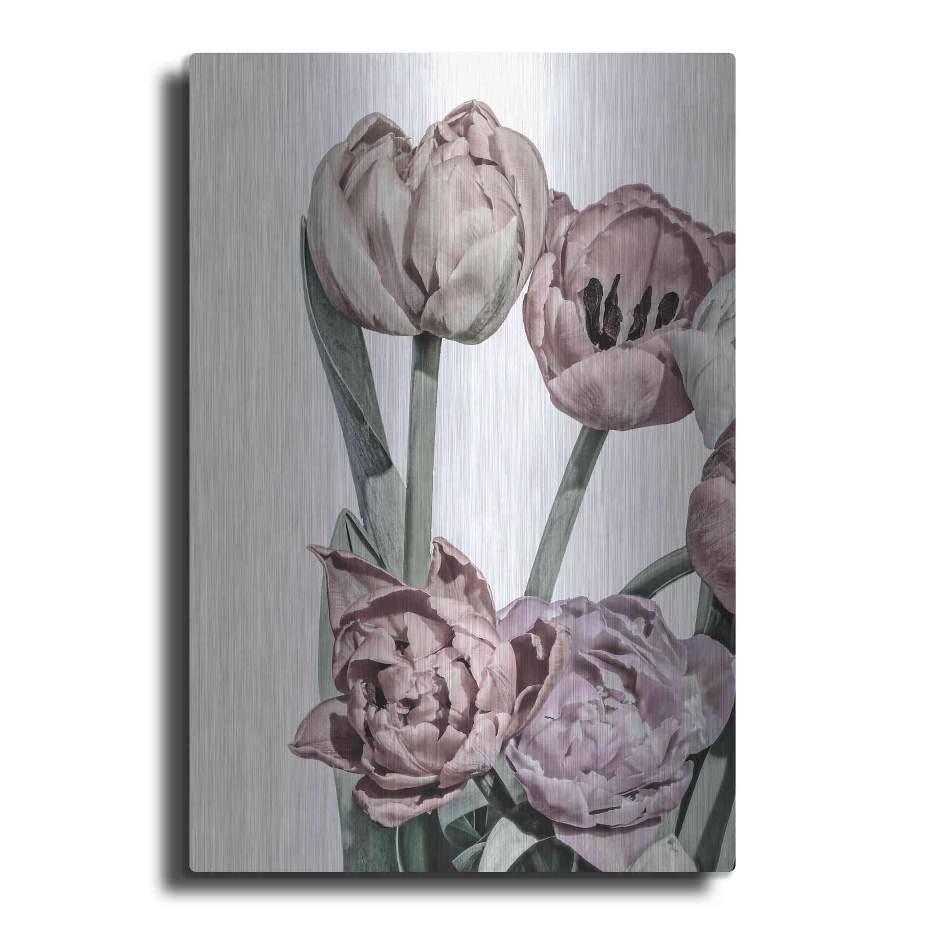 Luxe Metal Art 'Tulips Bright 2' by Design Fabrikken, Metal Wall Art