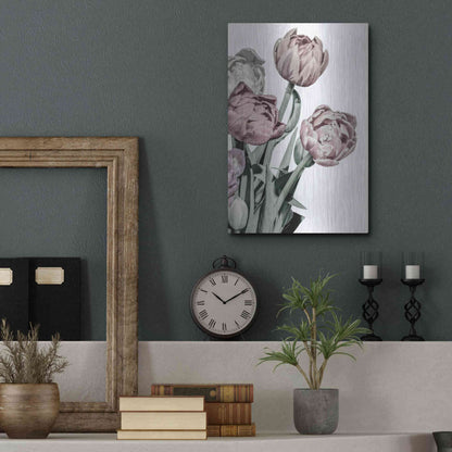 Luxe Metal Art 'Tulips Bright' by Design Fabrikken, Metal Wall Art,12x16